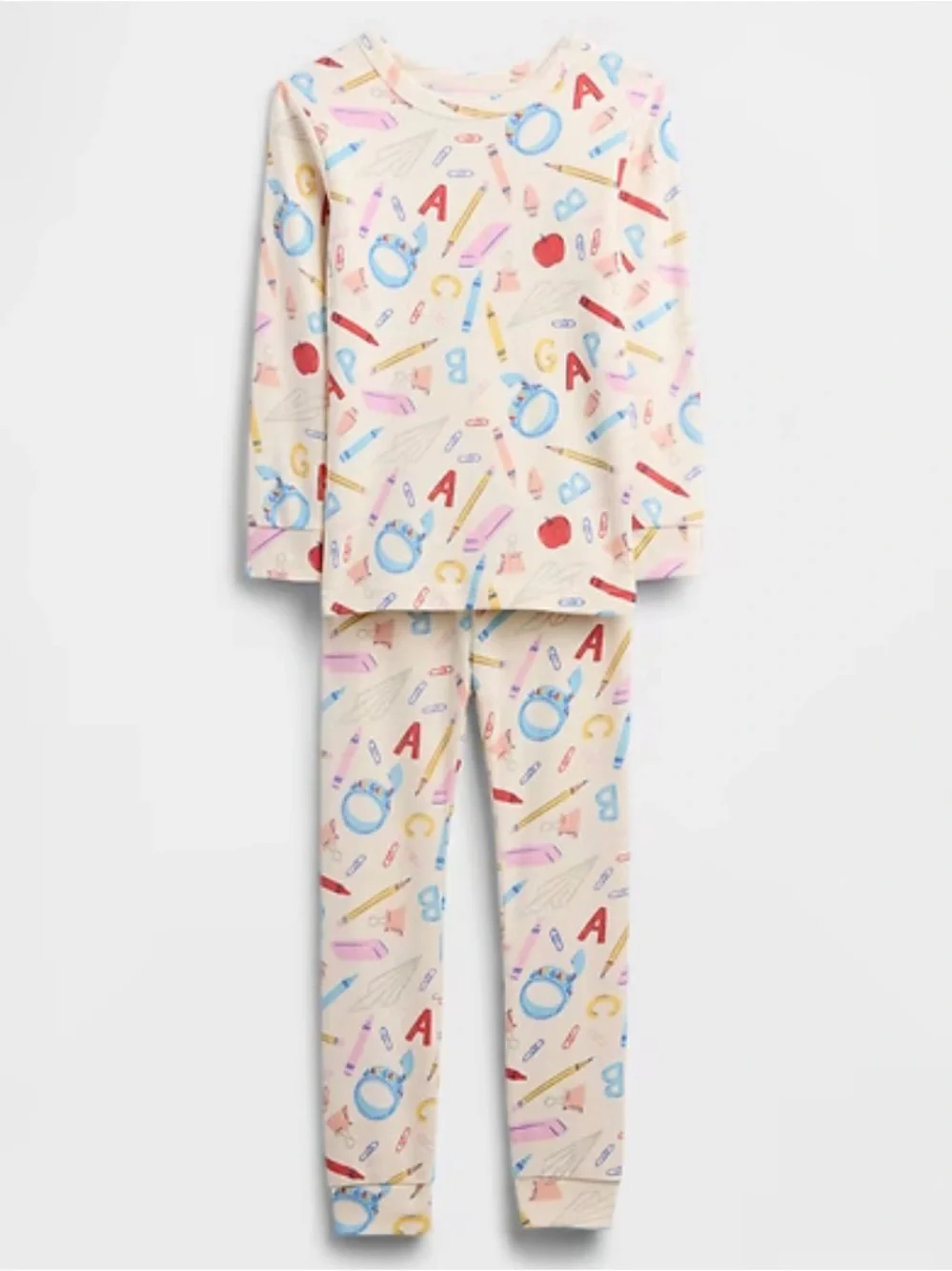 New 3 Years babyGap 100% Organic Cotton Back-to-School PJ Set Pajamas Toddler
